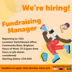 We are hiring - Fundraising Manager